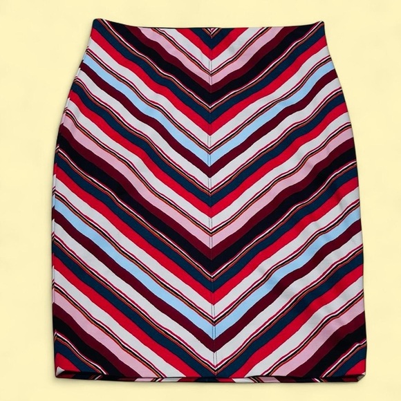 LOFT Dresses & Skirts - LOFT Pencil Skirt Striped Multi-colored Bottom Size Small